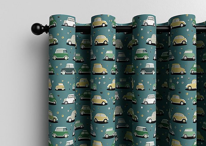 Roadtrip, Teal Blue - Made to Measure Curtains - Image 12